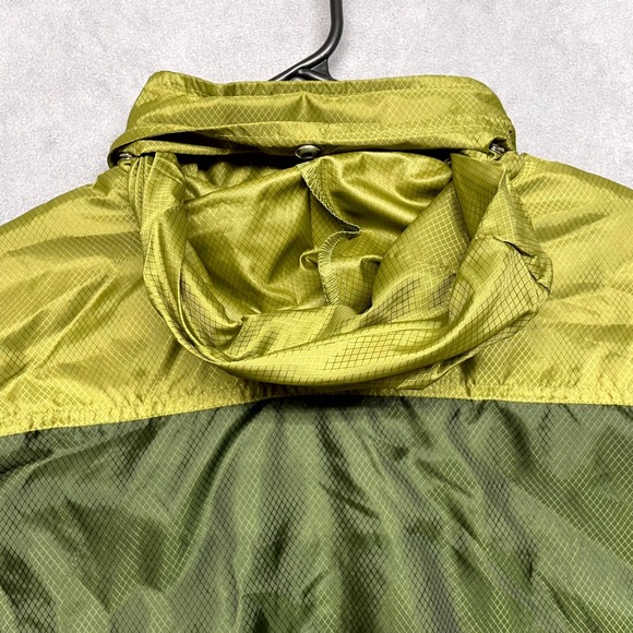 Nike Y2k Windbreaker Jacket Mens Large Green Logo Mesh Lined Hooded Full Zip - Picture 11 of 12